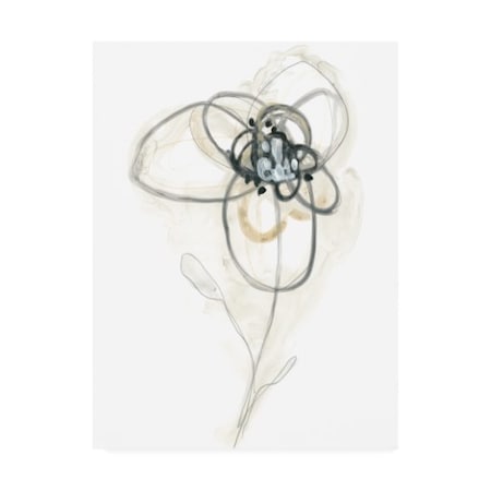 June Erica Vess 'Monochrome Floral Study Iv' Canvas Art,35x47